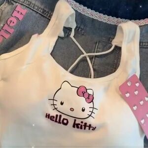 White hello kitty shirt